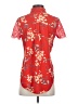 Sweet 100% Polyester Floral Red Short Sleeve Blouse Size S - photo 2