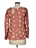 Blu Pepper 100% Rayon Polka Dots Brown Long Sleeve Blouse Size M - photo 2