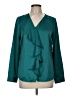Coldwater Creek 100% Polyester Teal Long Sleeve Blouse Size M - photo 1