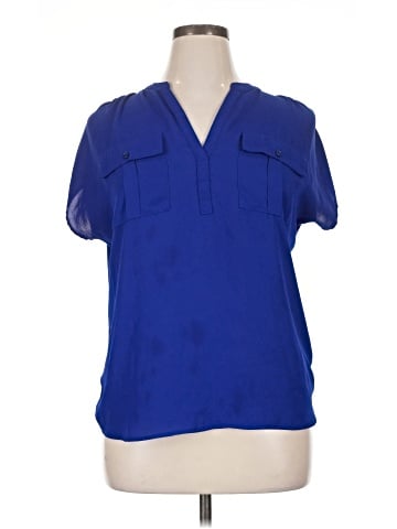 INC International Concepts Short Sleeve Blouse (view 1)