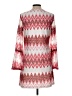 Tacera 100% Polyester Chevron-herringbone Red Casual Dress Size L - photo 2