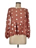 Blu Pepper 100% Rayon Polka Dots Brown 3/4 Sleeve Blouse Size M - photo 1