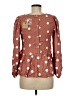 Blu Pepper 100% Rayon Polka Dots Brown 3/4 Sleeve Blouse Size M - photo 2