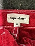 Superdown 100% Cotton Red Denim Skirt Size M - photo 4
