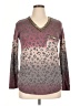 7th Roy Animal Print Brown Long Sleeve Top Size XL - photo 1