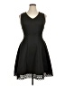 Donna Ricco Solid Black Cocktail Dress Size 10 - photo 1