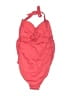 Pez D'Or Solid Pink One Piece Swimsuit Size S - photo 2
