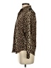 Zara Basic Animal Print Brown Long Sleeve Blouse Size XS - photo 5