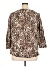 Anne Klein Animal Print Brown 3/4 Sleeve Blouse Size 1X - photo 2