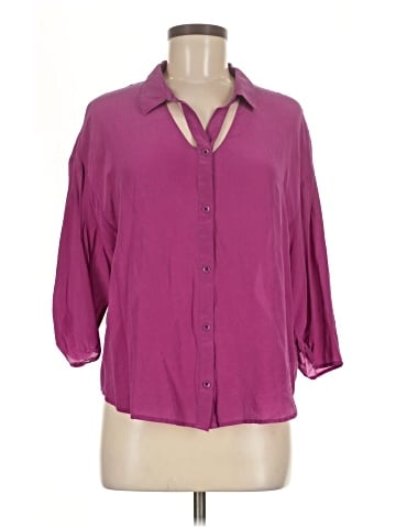 Maeve 3/4 Sleeve Silk Top (view 1)
