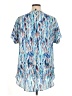 Sami & JO 100% Polyester Blue Short Sleeve Blouse Size XL - photo 2