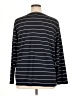 Jessica 100% Polyester Stripes Black Long Sleeve T-Shirt Size 1X - photo 2