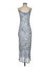 IKKS 100% Viscose Paisley Blue Cocktail Dress Size 36 waist - photo 1