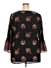 Tacera 100% Polyester Black 3/4 Sleeve Blouse Size 2X - photo 2