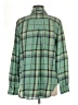 Chaps 100% Cotton Plaid Green Long Sleeve Button-Down Shirt Size M - photo 2