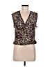 Japna 100% Polyester Brown Sleeveless Blouse Size L - photo 1