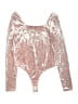 Francesca's Metallic Pink Bodysuit Size S - photo 1