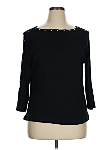 Karen Scott 3/4 Sleeve Top (view 1)