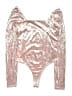 Francesca's Metallic Pink Bodysuit Size S - photo 2