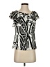 Worthington 100% Polyester Silver Short Sleeve Blouse Size S (petite) - photo 1