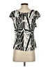 Worthington 100% Polyester Silver Short Sleeve Blouse Size S (petite) - photo 2