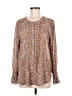 Ann Taylor LOFT 100% Polyester Brown Long Sleeve Blouse Size M - photo 1