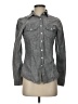 Gap 100% Cotton Gray Long Sleeve Button-Down Shirt Size XS - photo 1