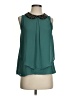 Soprano Teal Sleeveless Blouse Size S - photo 1