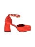 Nasty Gal Inc. Color Block Orange Red Heels Size 6 - photo 1