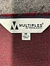 MULTIPLES Argyle Burgundy Casual Dress Size M - photo 4