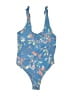 Unbranded Floral Blue One Piece Swimsuit Size M (estimated) - photo 1