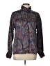 Tess 100% Polyester Paisley Purple Long Sleeve Blouse Size 12 - photo 1