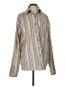 Assorted Brands Stripes Tan Brown Long Sleeve Button-Down Shirt Size S - photo 1