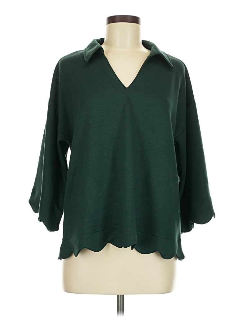 Pre-owned Jodifl 3/4 Sleeve T-shirt In Green
