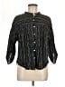 Fabindia Tweed Black 3/4 Sleeve Button-Down Shirt Size M - photo 1