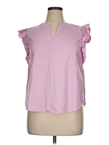 Periwinkle Short Sleeve Blouse (view 1)