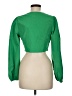 Boohoo 100% Polyester Green Long Sleeve Blouse Size 6 - photo 2