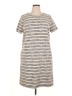 Ann Taylor Stripes Gray Casual Dress Size XL (tall) - photo 1