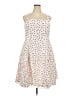 Hutch 100% Polyester Hearts Ivory Casual Dress Size 18 - photo 1