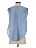 Gap Body Blue Sleeveless Button-Down Shirt Size S - photo 2
