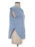 Gap Body Blue Sleeveless Button-Down Shirt Size S - photo 4