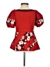 Blithe 100% Cotton Red Short Sleeve Blouse Size 0 - photo 2
