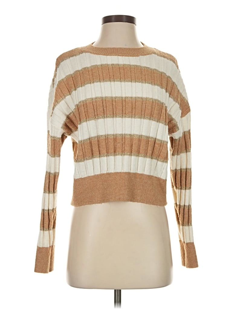 Pre-owned Mng Pullover Sweater In Tan