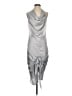 Baobab Collection 100% Polyester Solid Silver Cocktail Dress Size S - photo 1