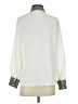 Shein 100% Polyester Houndstooth Ivory Long Sleeve Blouse Size 2 - photo 2
