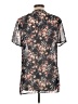 About A Girl 100% Polyester Black Short Sleeve Blouse Size L - photo 2