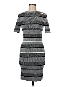 cute short dresses Floral Stripe Cotton Drop-Waist Mini Dress main image 1
