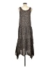Final Touch 100% Rayon Animal Print Gray Casual Dress Size M - photo 2