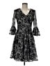 Julian Taylor 100% Polyester Paisley Black Cocktail Dress Size 8 - photo 1