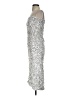 PrettyLittleThing 100% Polyester Metallic Silver Cocktail Dress Size 2 - photo 5